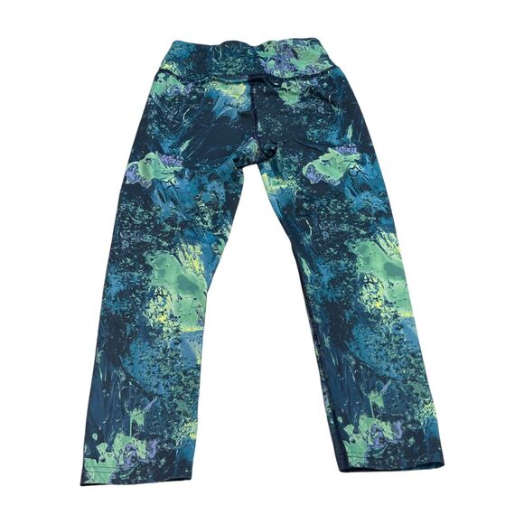 Fila Capri Leggings Women's XS Multicolor Tie Dye Stretch Athletic Pull-On - Picture 2 of 6